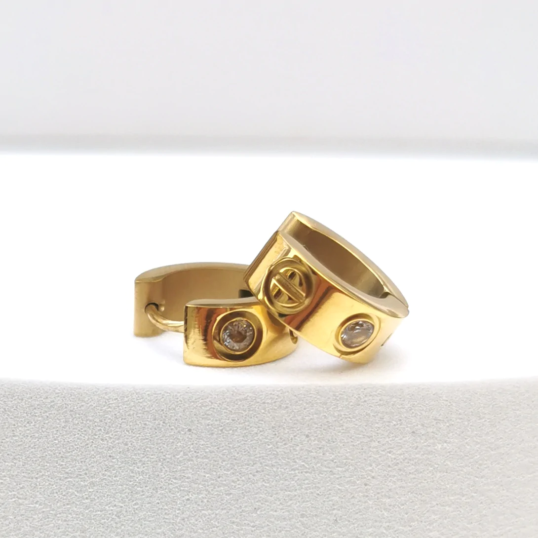 Boucles d'oreilles Chloé avec pierre