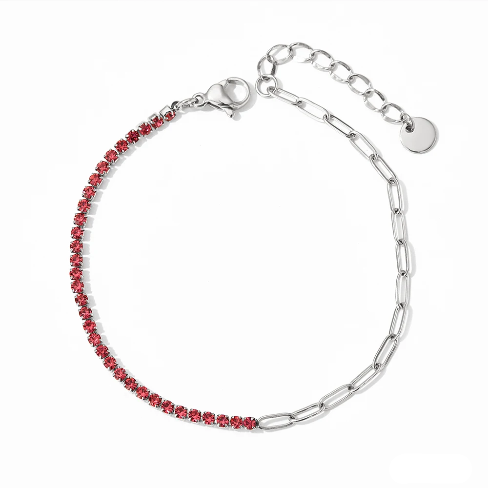 Bracelet Elettra rose couleur argent