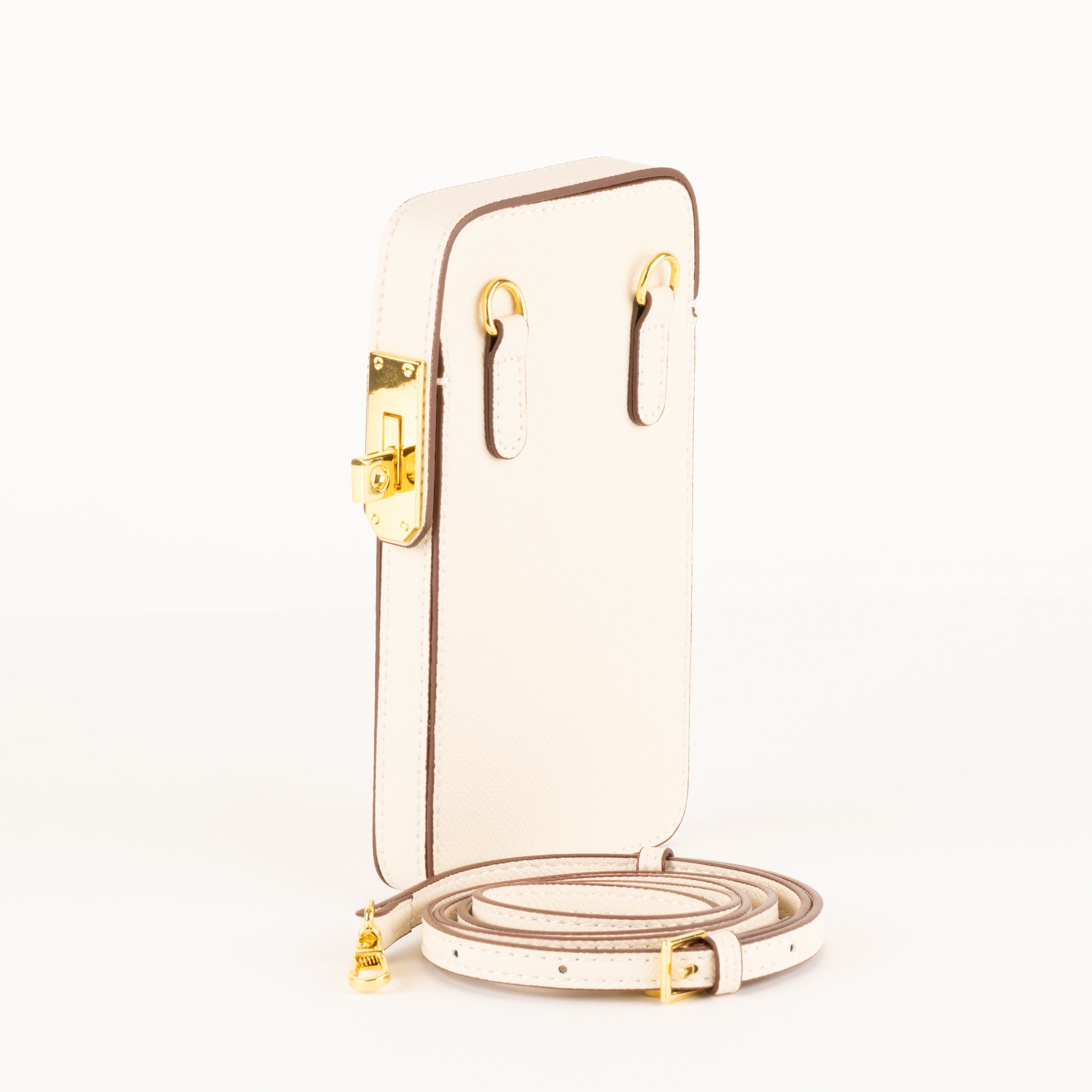Fairlie Étui pour Portable en Cuir 18 - Crème