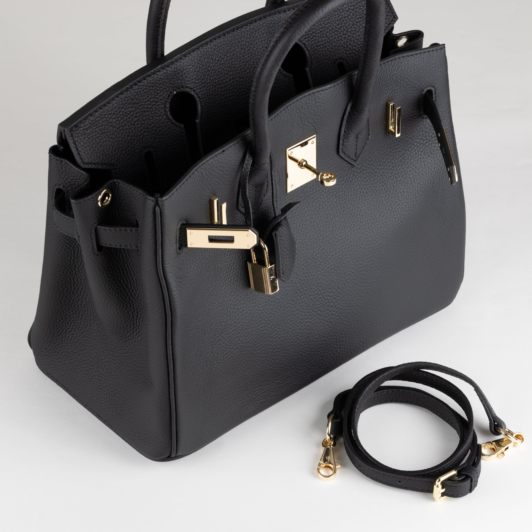 Sac à main en cuir Kathy 35 - Noir