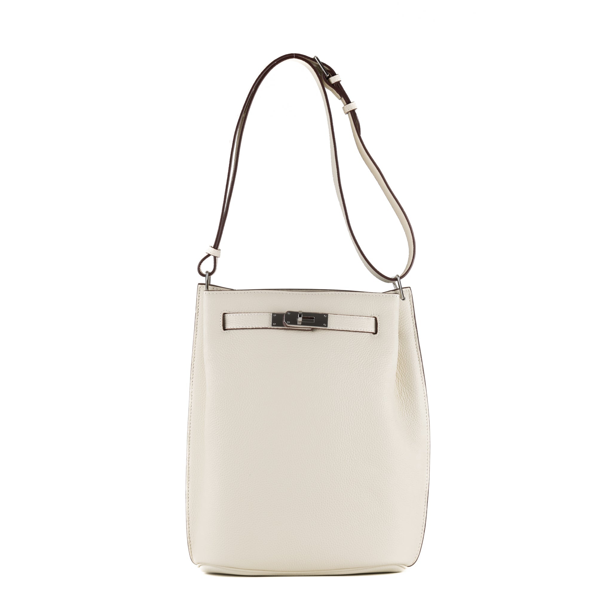 Kortney Sac à Bandoulière en Cuir 24 - Beige