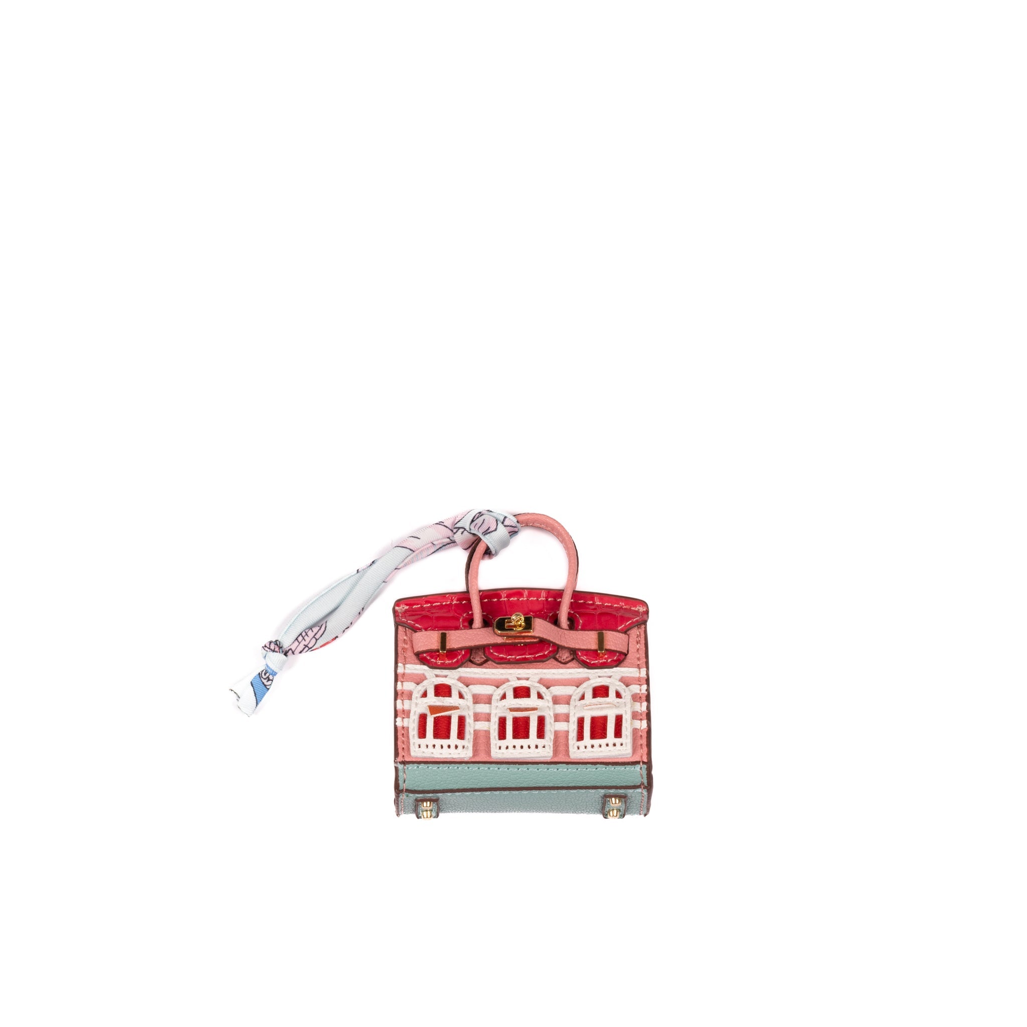 Mini sac avec pendentif 8cm - Rose