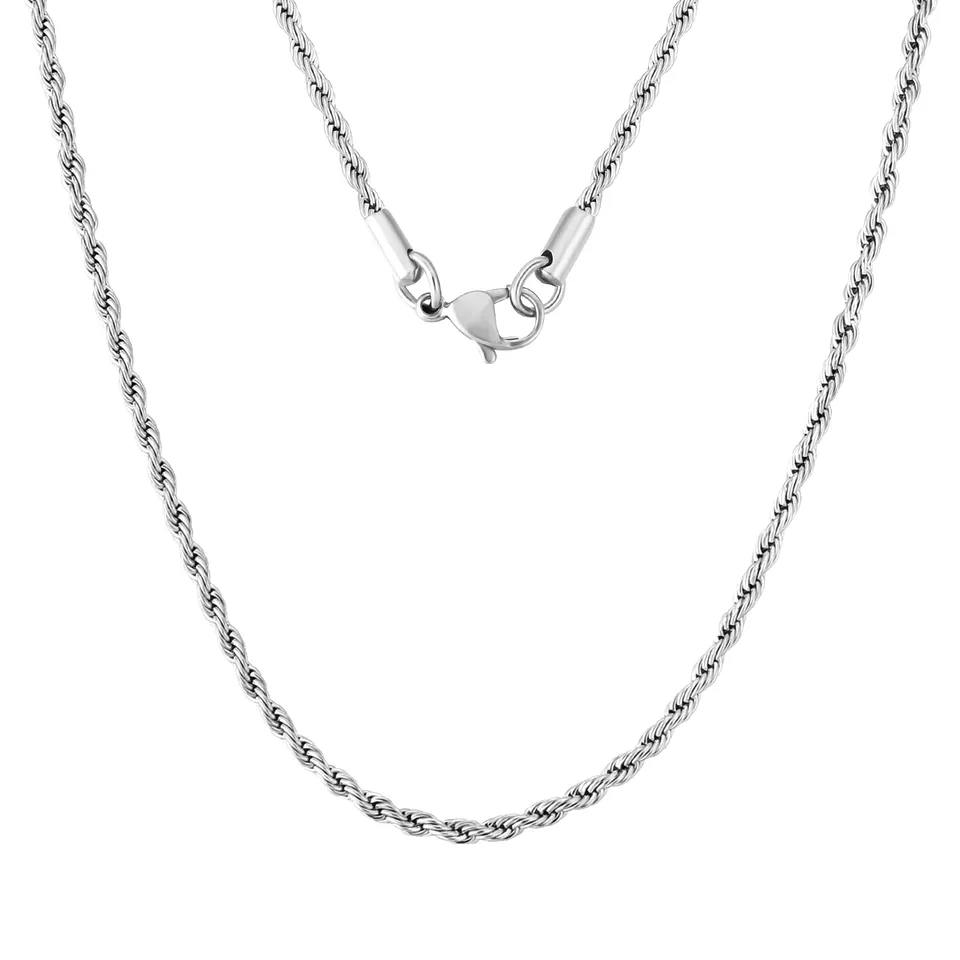 Collier Chaîne en Corde argent4 mm/60 cm