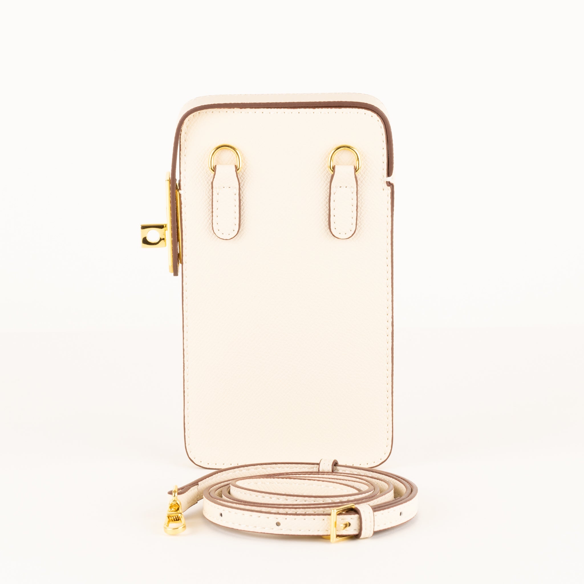 Fairlie Étui pour Portable en Cuir 18 - Crème