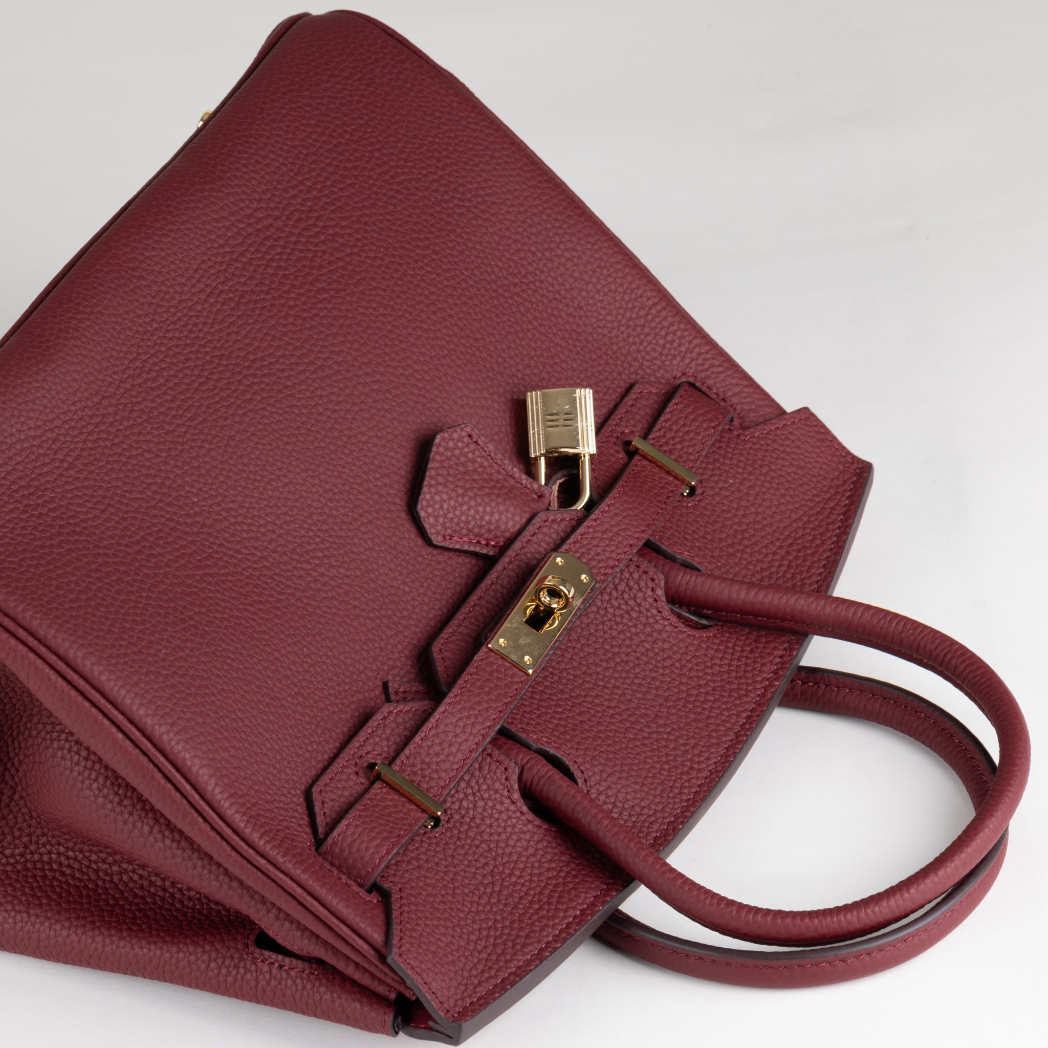 Joelle Sac à Main en Cuir 30 - Bordeaux