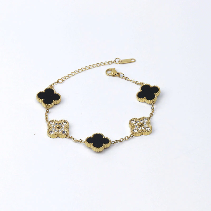 Bracelet trèfle à quatre feuilles Saria
